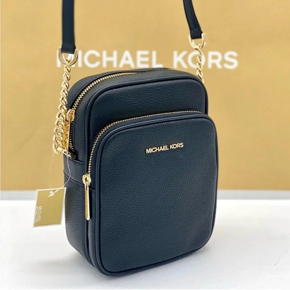 Michael Kors Jet Set Travel Medium Crossbody Bag Black - Picture 12 of 13